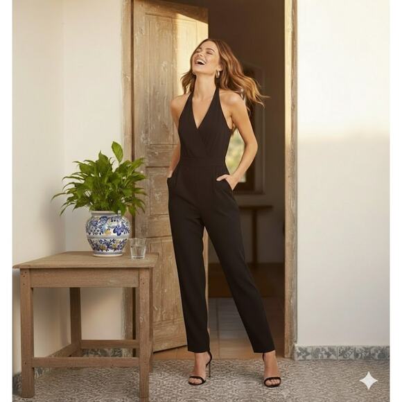 NWT Lulus In The City black Sleeveless Jumpsuit - Small - Picture 7 of 7